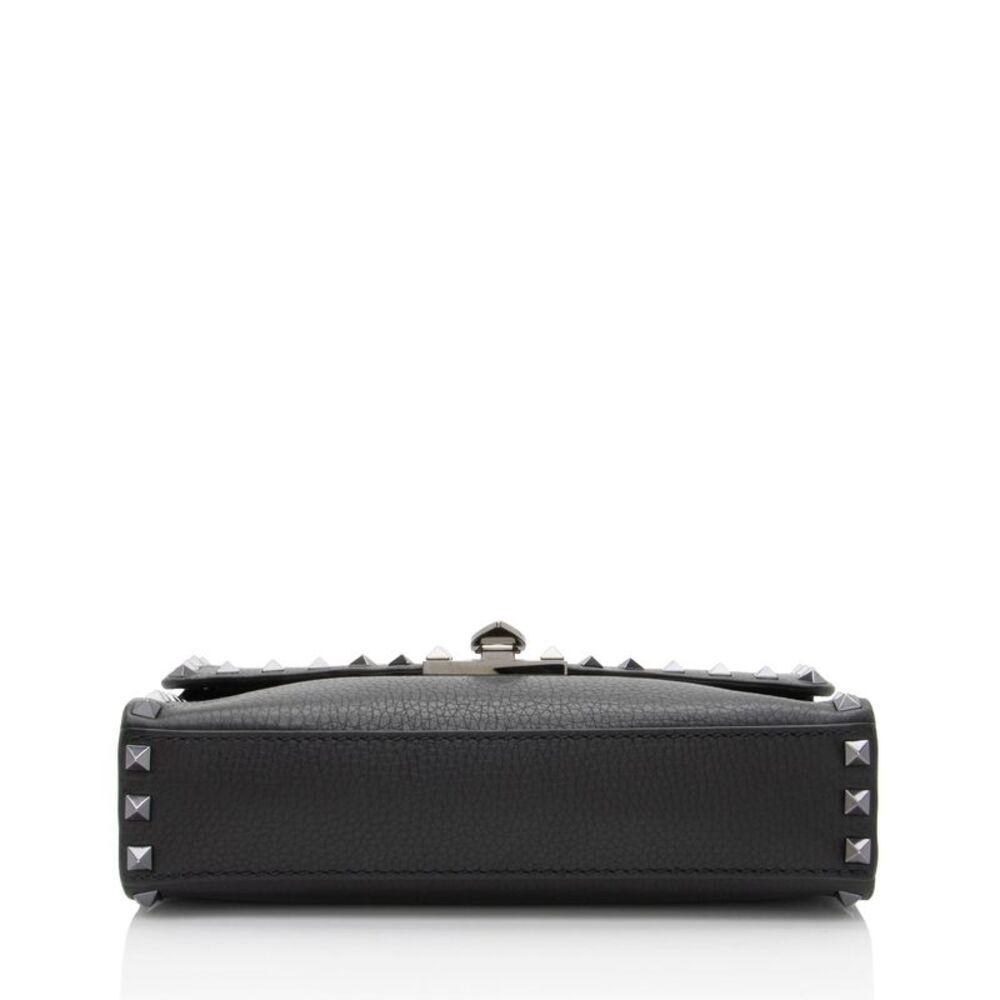Valentino Grainy Calfskin Rockstud Flip Lock Flap Small Crossbody - Picture 4 of 12